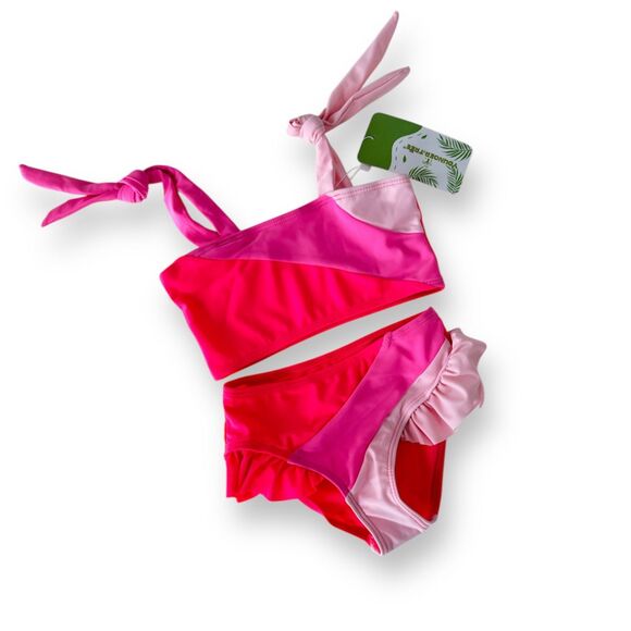 Little Girl Pink and Orange Bikini Size 2-3Y‎ NWT - Picture 1 of 4